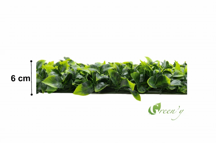 Sztuczny żywopłot  ognioodporny nie rozprzestrzeniający ognia cytrus Green'y NB234FP przekrój.jpg
