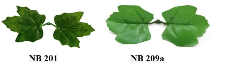 Liście sztuczne winobluszcz hedera porównanie Green'y NB 201-NB209a.jpg