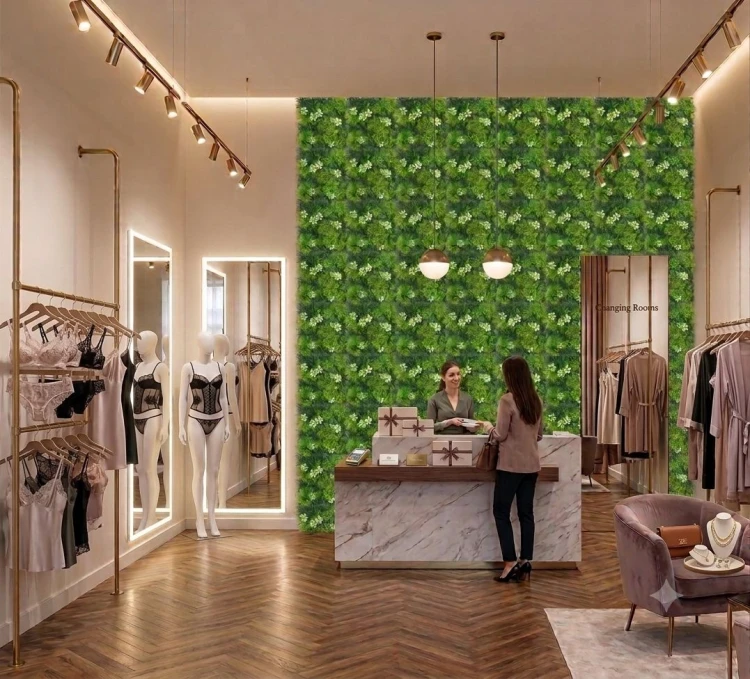 Butik zielona  sciana ogrod pionowy lilie.jpg