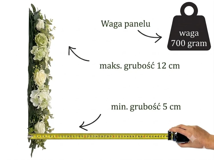 Panel sztucznych kwiatow lilie mata grubosc NB239.jpg
