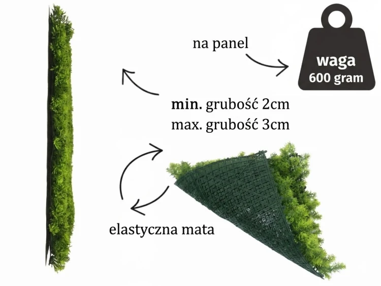 Panel sztucznych roslin iglaki darn grubosc elastycznosc NB297.jpg